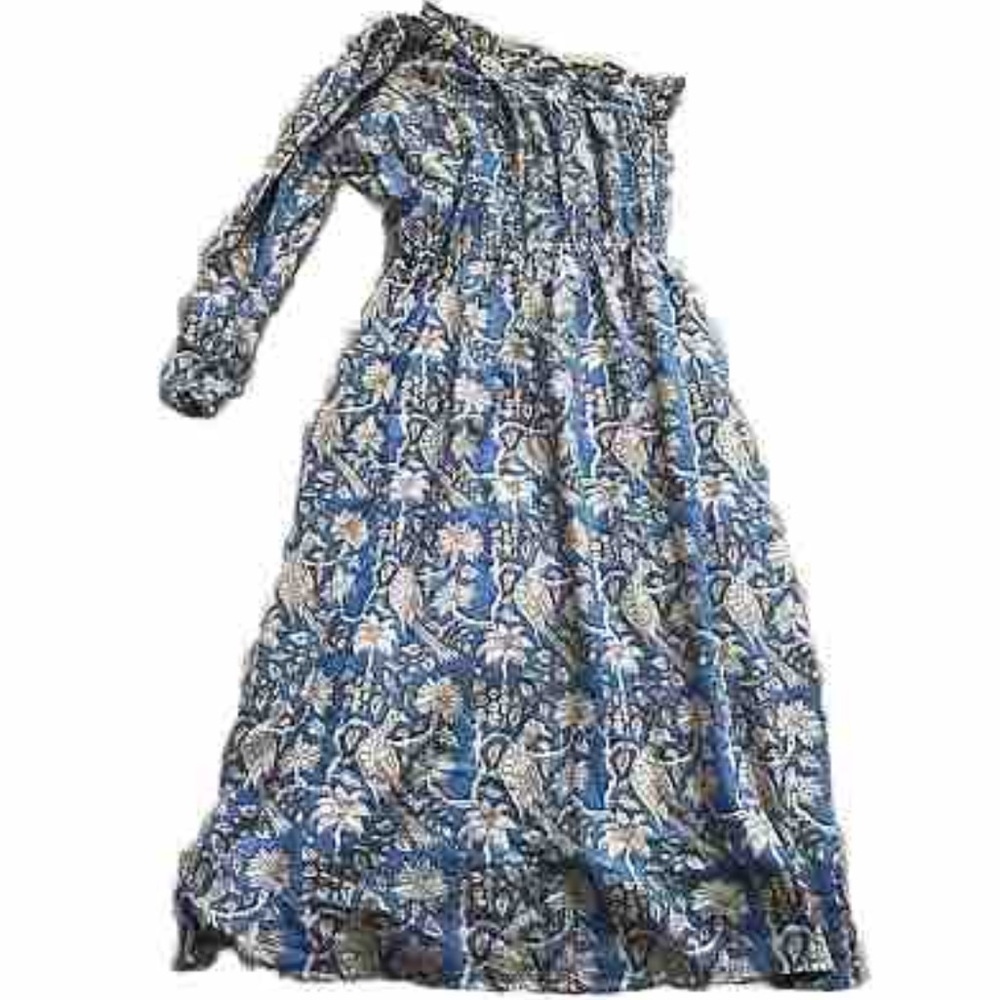 HOLLY SHAE FLORAL PRINT ONE SHOULDER MAXI DRESS SIZE LARGE FEMININE DAINTY CHIC - Picture 9 of 9